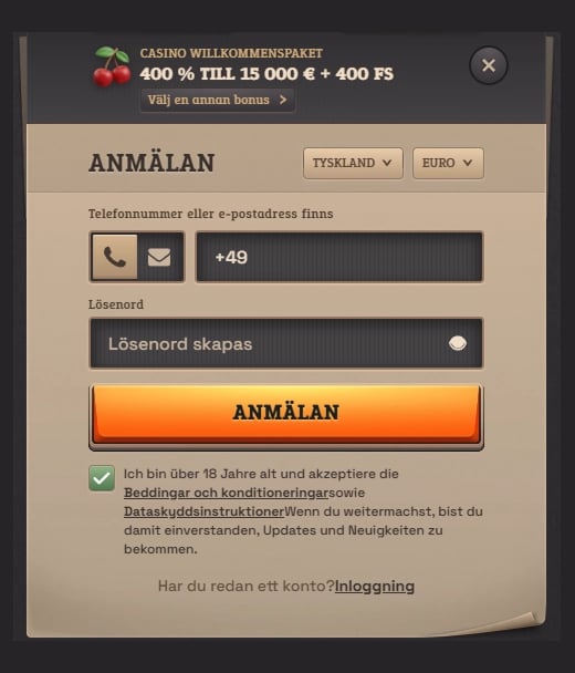 spinboss casino registration